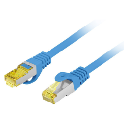 CABLE RED LANBERG LATIGUILLO CAT.6A S/FTP LSZH CU 0.5M AZUL FLUKE PASSED