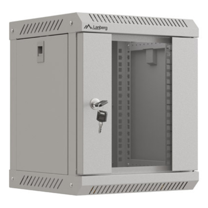 ARMARIO LANBERG MURAL RACK 10" 6U/300X300 FLAT PACK GRIS PUERTA CRISTAL