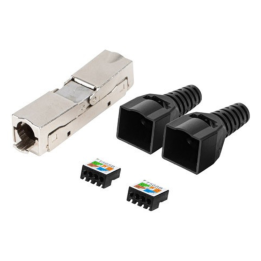 CONECTOR LANBERG ADAPTADOR 2X RJ45 CAT6 FTP PLUG 8P8C TOOL-LESS