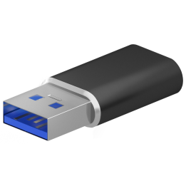 MINI ADAPTADOR AISENS USB 3.2 GEN2 USB 2.0 3A USB-C/H-A/M NEGRO