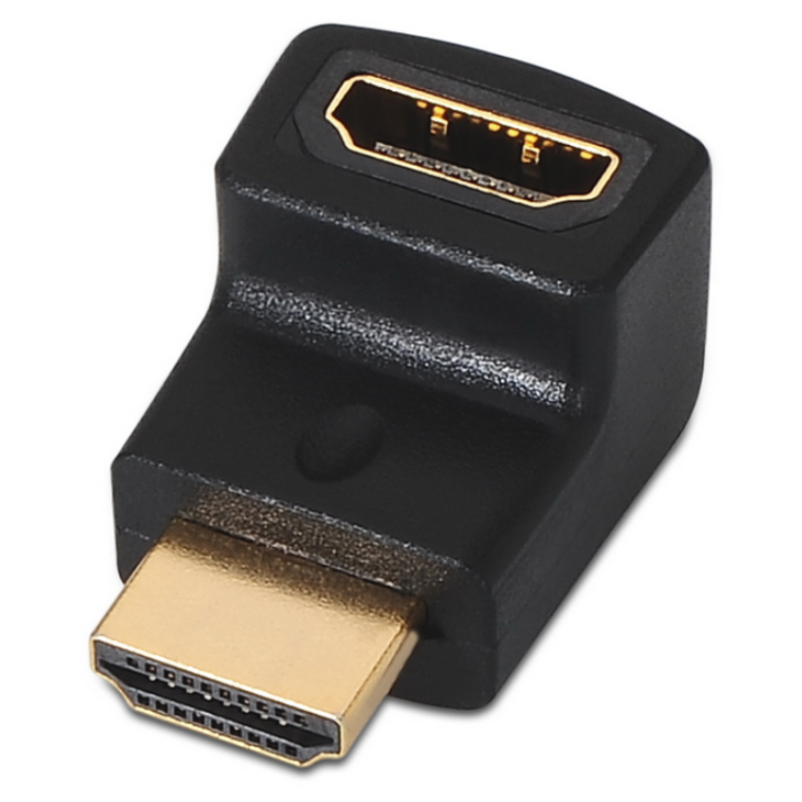 ADAPTADOR AISENS HDMI ACODADO A/H-A/M NEGRO