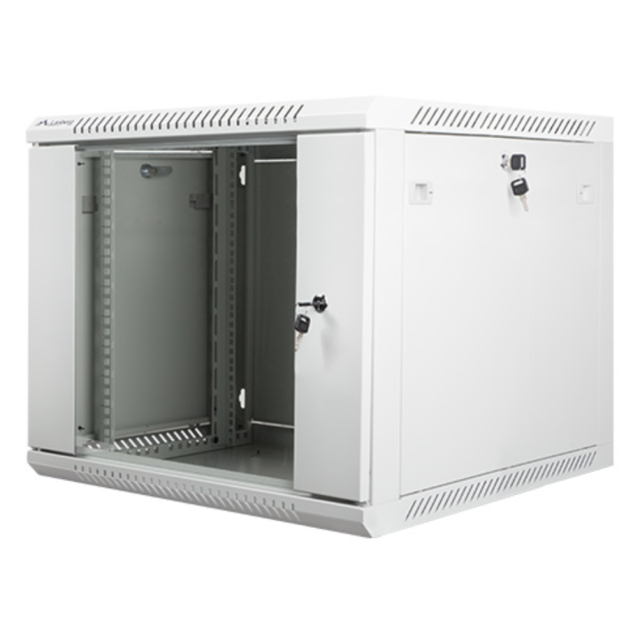 ARMARIO LANBERG MURAL 9U 600X600 RACK 19 FLAT PACK V2 PUERTA CRISTAL GRIS