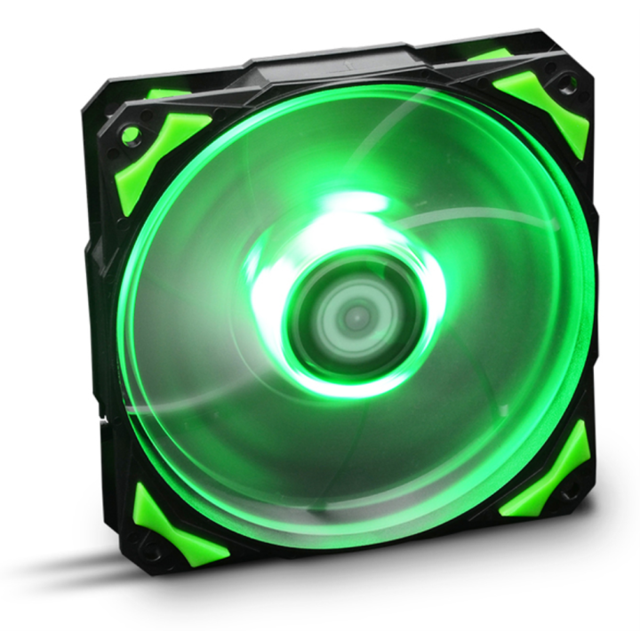 VENTILADOR CAJA NOX HUMMER H-FAN LED 120MM NEGRO LED VERDE