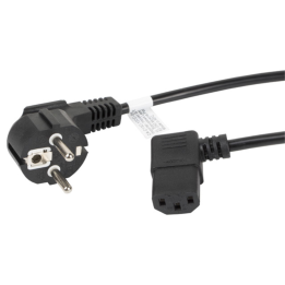CABLE DE ALIMENTACION LANBERG SCHUKO CEE 7/7 A IEC320 C13 ACODADO 1.8M