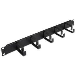 ORGANIZADOR DE CABLES AISENS METALICO CON 5 ANILLOS 19 1U NEGRO