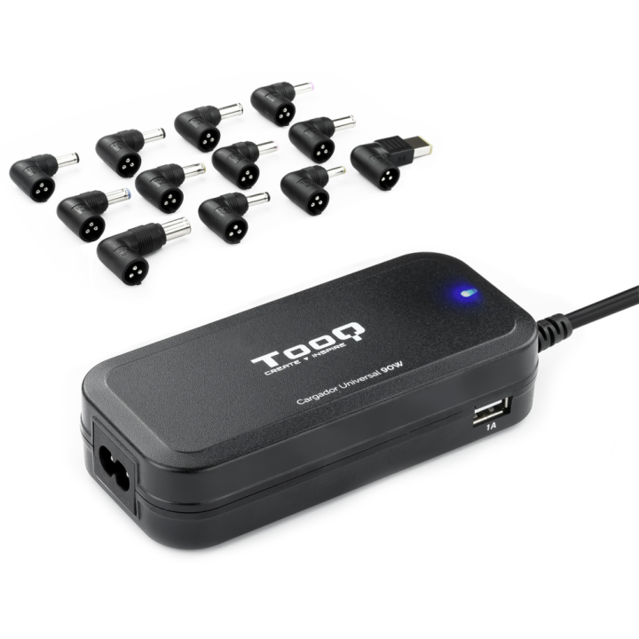 CARGADOR AUTOMATICO UNIVERSAL TOOQ TQLC-90BS02AT 90W 2XUSB 12 CONECTORES
