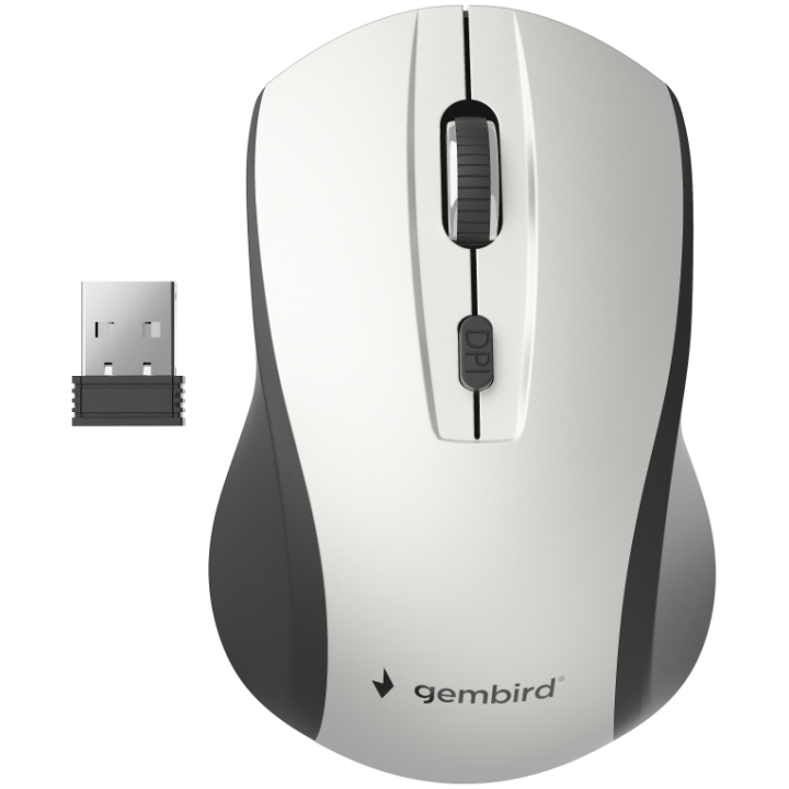 RATON GEMBIRD PLATA NEGRO RF INALAMBRICO PILAS