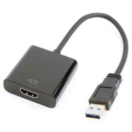 CABLE ADAPTADOR GEMBIRD USB 3.0 MACHO A HDMI HEMBRA NEGRO