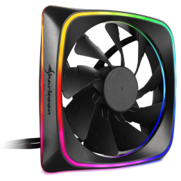 VENTILADOR CAJA SHARKOON SHARK LIGHTS FAN 120X120X 25 MM RGB LED