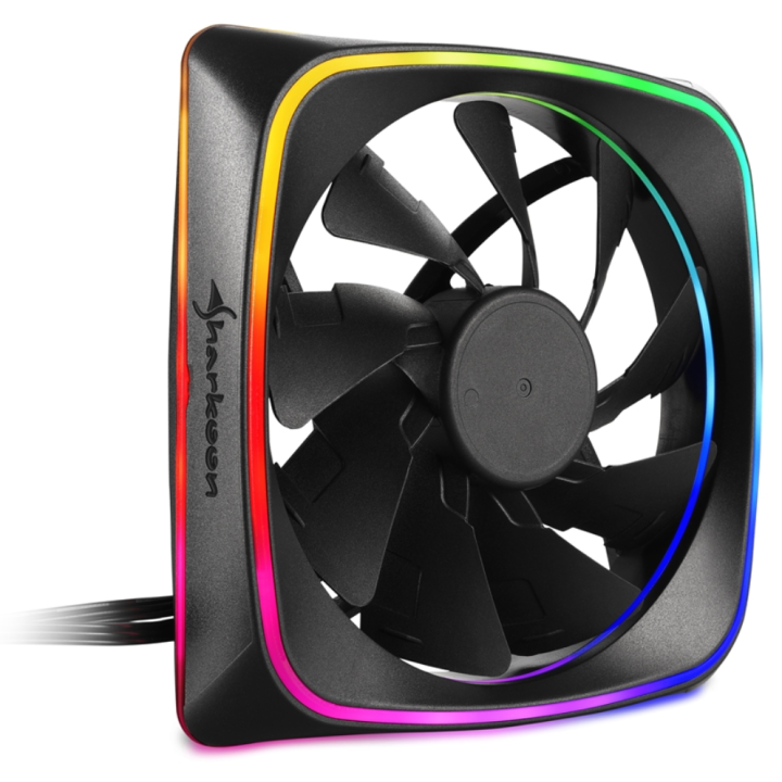 VENTILADOR CAJA SHARKOON SHARK LIGHTS FAN 120X120X 25 MM RGB LED