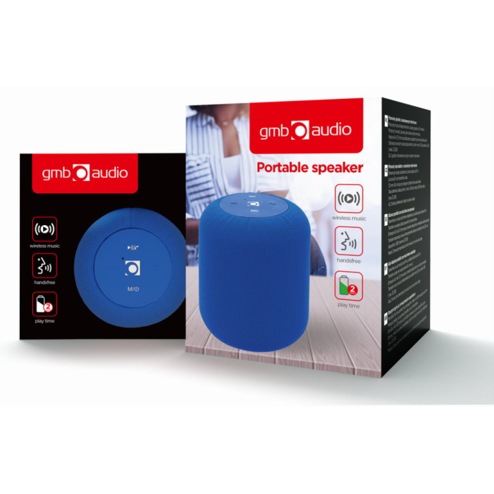 ALTAVOZ PORTATIL GEMBIRD 5W BLUETOOTH CON MICRO AZUL