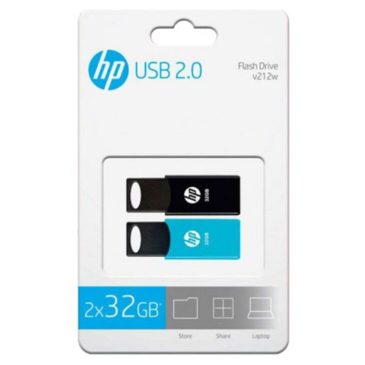 MEMORIA USB 2.0 HP 2x32GB TWIN