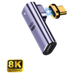 ADAPTADOR USB-C EWENT MACHO-HEMBRA MAGNETICO PD100W PURPURA