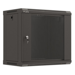 ARMARIO LANBERG MURAL RACK 19" 9U 540X350 FLAT PACK NEGRO PUERTA CRISTAL