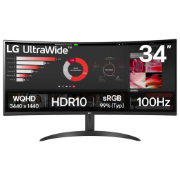 MONITOR LG 34WR50QK-B 34" ULTRAWIDE QHD 5MS NEGRO HDMI DP