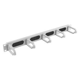 ORGANIZADOR DE CABLES LANBERG 19" CON BRUSH PANEL 5 RINGS- TYPE B 1U GRIS