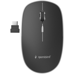 RATON GEMBIRD OPTICO 1600 DPI NEGRO RECEPTOR USB-C RF INALAMBRICO PILAS