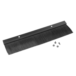 PANEL CEPILLO PARA ENTRADA CABLE RACK 19" NEGRO