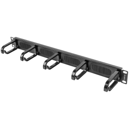 ORGANIZADOR DE CABLES LANBERG 5 ANILLOS 19" 1U TIPO B NEGRO