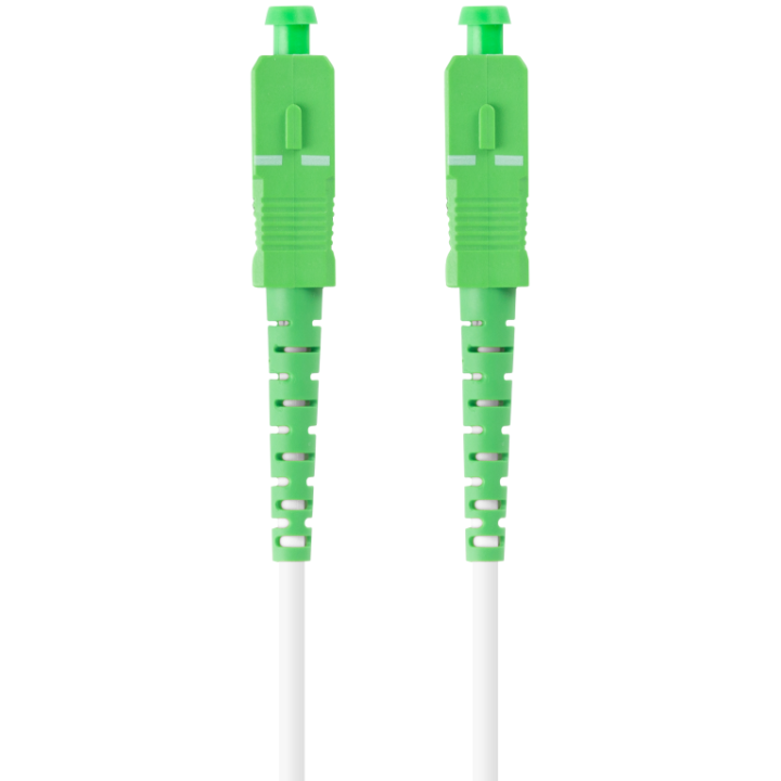 CABLE DE FIBRAOPTICA LANBERG 5M MONO SC/APC-SC/APC SIMPLEX G657B3 LSZH BLANC