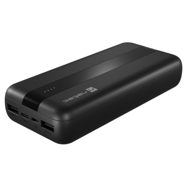 POWER BANK NATEC TREVI 20.000 mAh 2xUSB 2.1A 1xUSB-C NEGRO