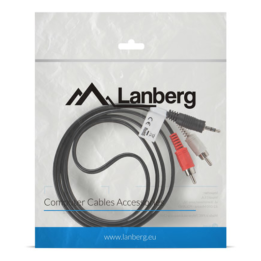 CABLE ESTEREO LANBERG JACK 3.5MM/2X RCA MACHO 1.5M