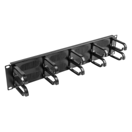 ORGANIZADOR DE CABLES LANBERG 10 ANILLOS 19" 2U TIPO B CON CEPILLO NEGRO