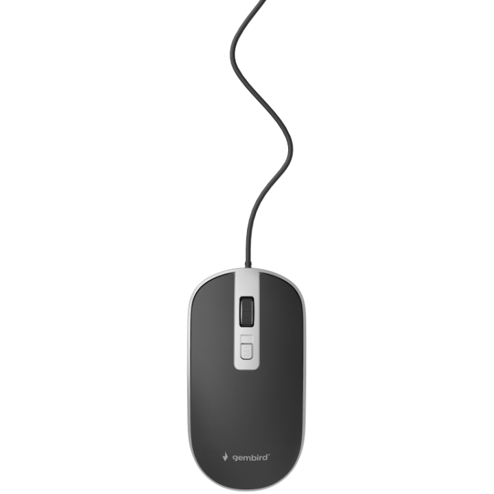 RATON GEMBIRD MUS-4B-06-BS OPTICAL 1200 DPI BLACK SILVER USB