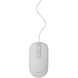 RATON GEMBIRD MUS-4B-06-WS OPTICAL 1200 DPI WHITE SILVER USB