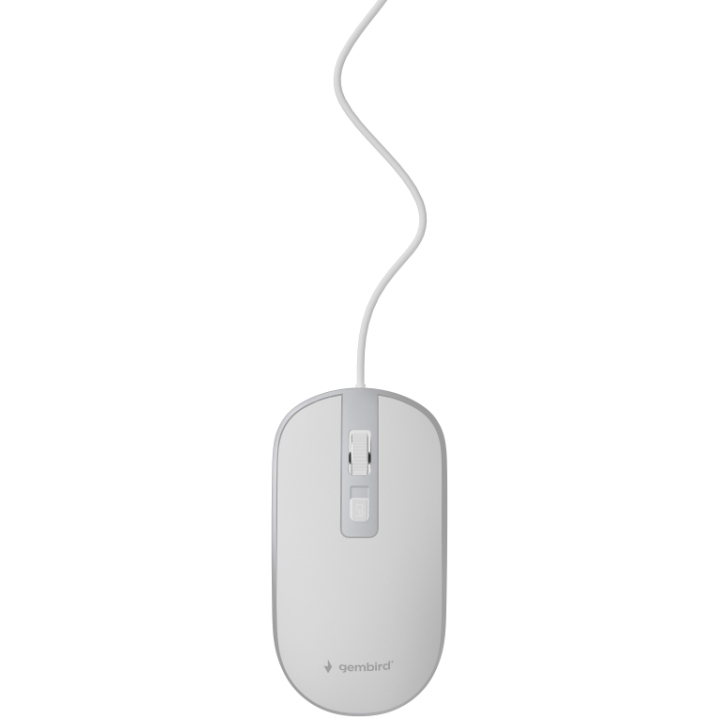 RATON GEMBIRD MUS-4B-06-WS OPTICAL 1200 DPI WHITE SILVER USB