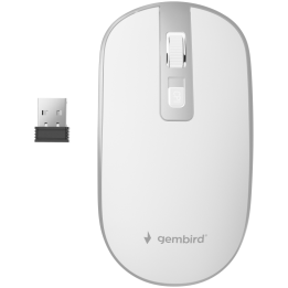 RATON GEMBIRD OPTICAL WHITE SILVER RF INALAMBRICO PILAS