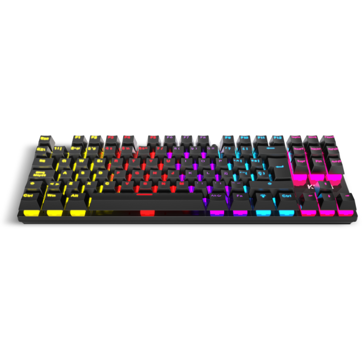 TECLADO GAMING KROM KASIC TKL RAINBOW ES USB RETROILUMINADO MECANICO NEGRO