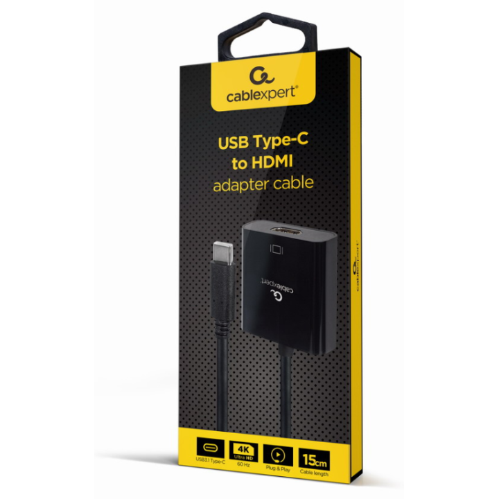 CABLE ADAPTADOR USB TIPO-C A HDMI 4K 60HZ 15 CM NEGRO