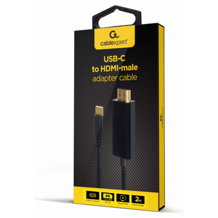 ADAPTADOR USB-C A HDMI-MACHO 4K 60HZ 2 M NEGRO