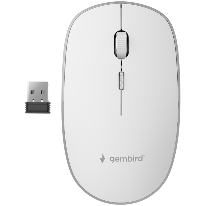 RATON GEMBIRD OPTICO SILENCIOSO BLANCO RF INALAMBRICO PILAS