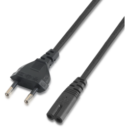 CABLE ALIMENTACION AISENS FORMA 8 CEE7 16 M-C7 H NEGRO 1.5M