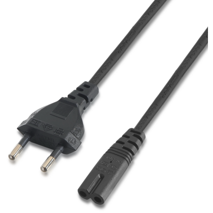 CABLE ALIMENTACION AISENS FORMA 8 CEE7 16 M-C7 H NEGRO 1.5M