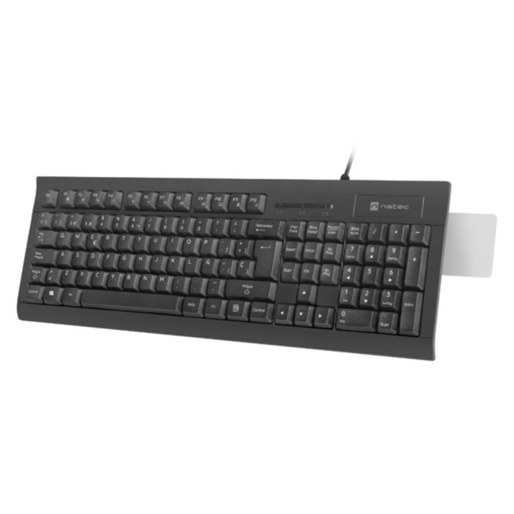 TECLADO NATEC MORAY CON LECTOR DE TARJETAS INTELIGENTES USB NEGRO