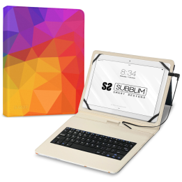FUNDA TABLET SUBBLIM KEYTAB USB 11" TRIANGULOS
