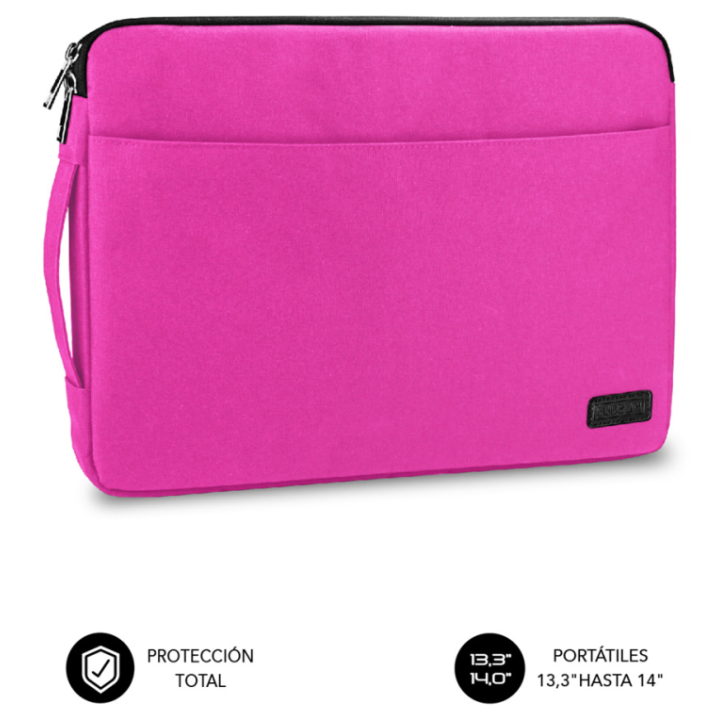 FUNDA PORTATIL SUBBLIM URBAN LAPTOP SLEEVE 13,3-14" PINK