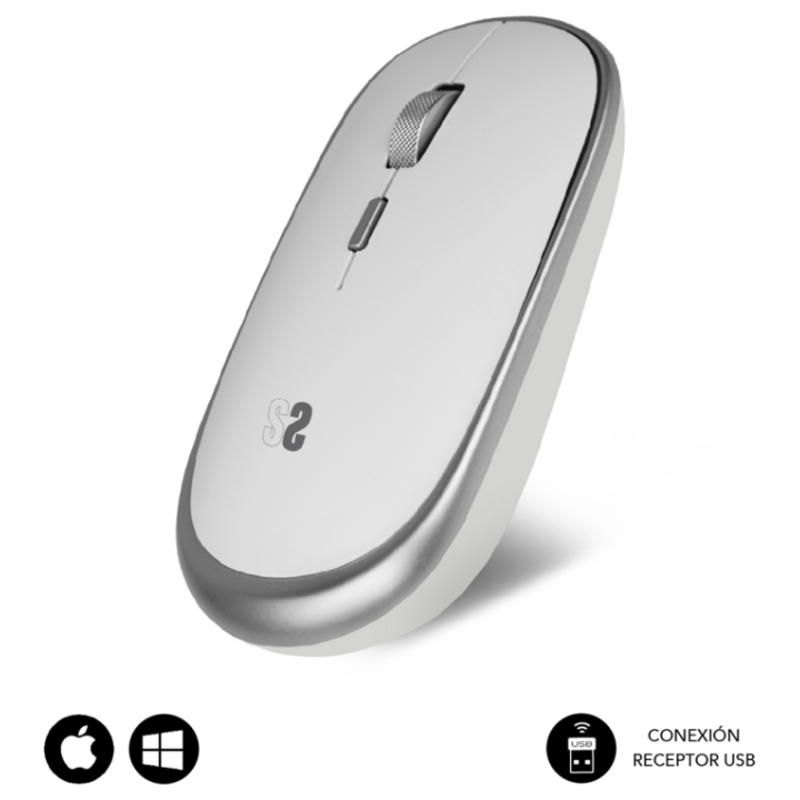 RATON SUBBLIM MINI SILVER RF INALAMBRICO PILAS