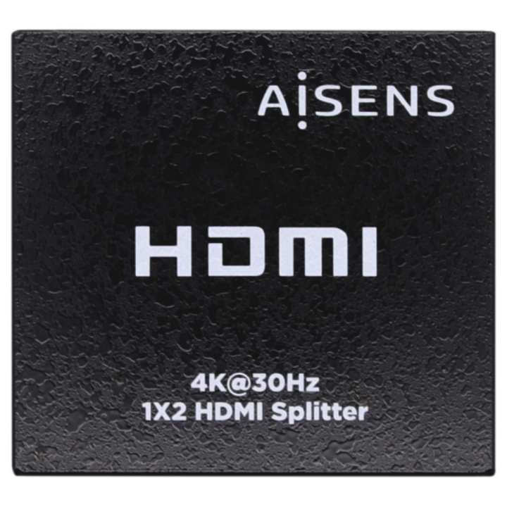 DUPLICADOR HDMI AISENS 4K30HZ 1x2 CON ALIMENTACION NEGRO