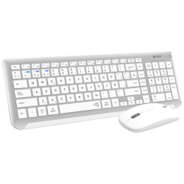 COMBO TECLADO RATON SUBBLIM DUAL PRESTIGE BLUETOOTH PLATA/BLANCO