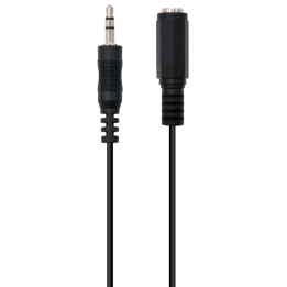 CABLE AUDIO ESTEREO EWENT JACK 3,5MM MACHO A 3,5MM HEMBRA 2m
