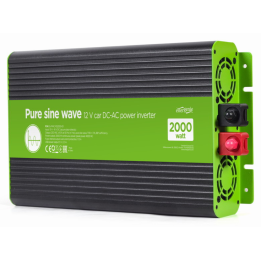 INVERSOR CORRIENTE DC-AC GEMBIRD COCHE DE ONDA SINUSOIDAL PURA DE 12 V 2000 W
