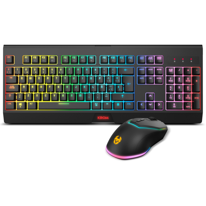 KROM KABALA Kit Teclado y Ratón Wireless RGB SP