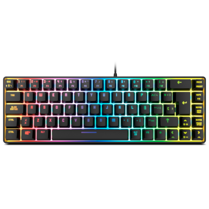 TECLADO MINI KROM KALISTA ES USB RETROILUMINADO MEMBRANA NEGRO