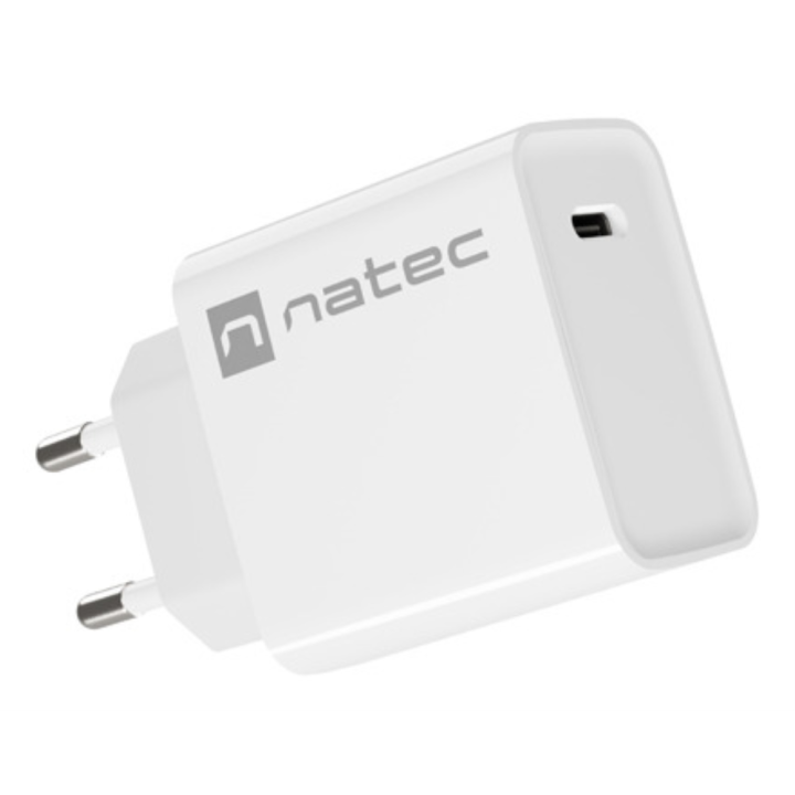 CARGADOR NATEC RIBERA 20W 1XUSB-C PD3.0 QC3.0 BLANCO