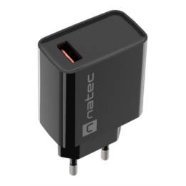 CARGADOR NATEC RIBERA 18W 1XUSB-A QC3.0 NEGRO
