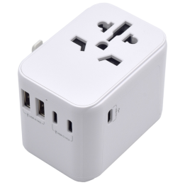 CARGADOR MOVIL EWENT ADAPTADOR DE VIAJE EU/USA/UK/AUS 2-P USB Y 3 TYPE-C